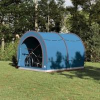 VidaXL Fietstent met dak met opslag blauw 256 x 222 x 182 cm - thumbnail