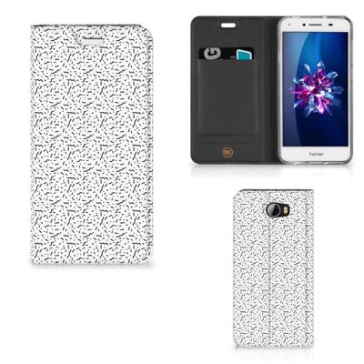 Huawei Y5 2 | Y6 Compact | Hoesje met Magneet | Stripes Dots