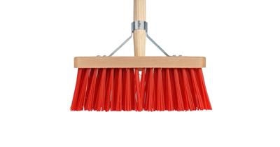 Bezem 28 cm breed kunststof haren140 cm steel Talen Tools - Talentools