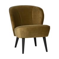 WOOOD Fauteuil 'Sara' Velvet, kleur Army - thumbnail
