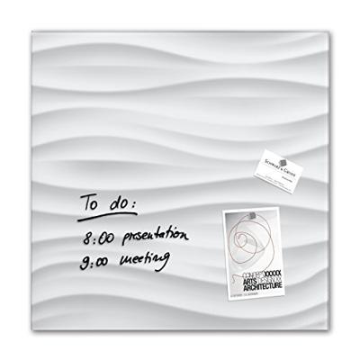 Sigel SI-GL256 Glasmagneetbord Artverum 480x480x15mm White Wave - thumbnail