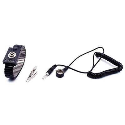 Quadrios ESD-armband Zwart Drukknop 10 mm