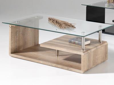 Salontafel AKILA rechthoekig 120 cm oud eik Salontafel AKILA rechthoekig 120 cm oud eik