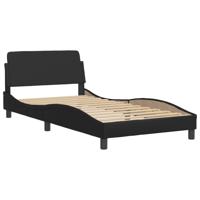 Bed met matras kunstleer zwart 120x200 cm - thumbnail