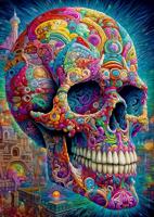 Quirky Skull Puzzel 1000 Stukjes - thumbnail
