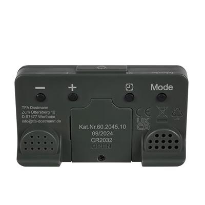 TFA Dostmann 60.2045.10 Wekker Kwarts Grijs Alarmtijden 1