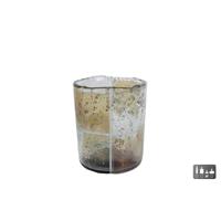 Theelichthouder Blocks glas 7,5x7,5x9cm - thumbnail