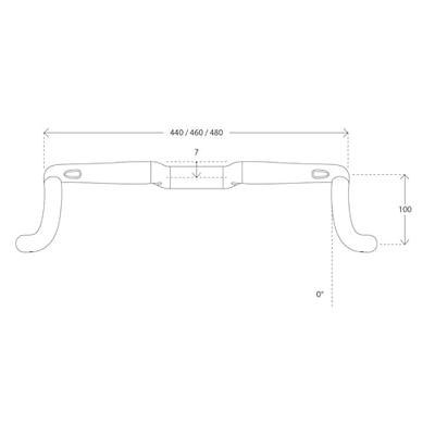 Deda stuurbocht gera gravel 460mm pob 31,7mm carbon Deda stuurbocht gera gravel 460mm pob 31,7mm carbon