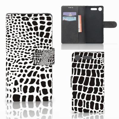 Sony Xperia XZ1 | Telefoonhoesje | Met pasjeshouder | Slangenprint