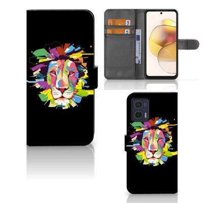 Motorola Moto G73 Leuk Hoesje Lion Color Motorola Moto G73 Leuk Hoesje Lion Color