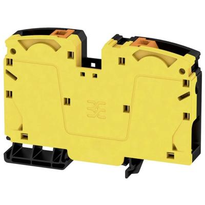 Weidmüller 2551530000 Doorgangsserieklem 16 mm Push-In-klem Zwart, Geel 10 stuk(s) Piece