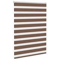 VidaXL Zebra rolgordijn 110x150 cm stofbreedte 105,9cm polyester bruin - thumbnail