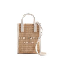 Ted Baker Paulii Faux Raffia Mini Icon Bag-Ivory - thumbnail