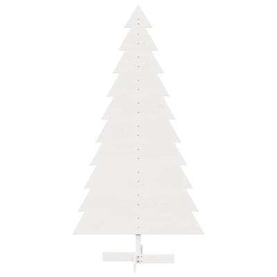 VidaXL Kerstdecoratie kerstboom 180 cm massief grenenhout wit VidaXL Kerstdecoratie kerstboom 180 cm massief grenenhout wit