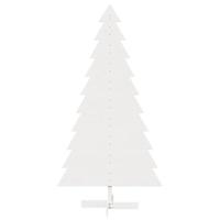 VidaXL Kerstdecoratie kerstboom 180 cm massief grenenhout wit - thumbnail