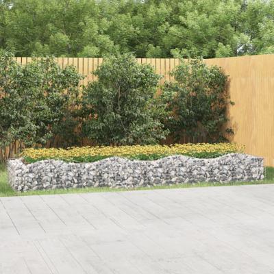 VidaXL Schanskorf gewelfd verhoogd 400x100x50 cm gegalvaniseerd ijzer VidaXL Schanskorf gewelfd verhoogd 400x100x50 cm gegalvaniseerd ijzer