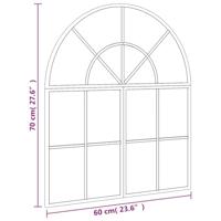 VidaXL Wandspiegel boog 60x70 cm ijzer zwart - thumbnail