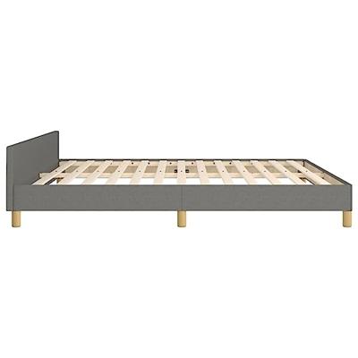 Bedframe zonder matras stof donkergrijs 160x200 cm