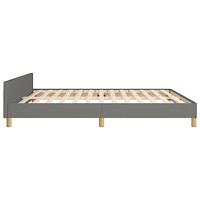 Bedframe zonder matras stof donkergrijs 160x200 cm - thumbnail