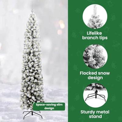 VidaXL Kunstkerstboom groen 240 cm pvc en staal en kunststof