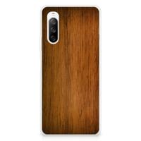 Sony Xperia 10 III | Bumper Hoesje | Donker Hout - thumbnail