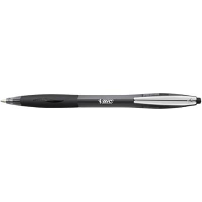 Balpen bic atlantis soft clic m zwart | 12 stuks