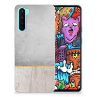 OnePlus Nord | Bumper Hoesje | Wood Concrete - thumbnail