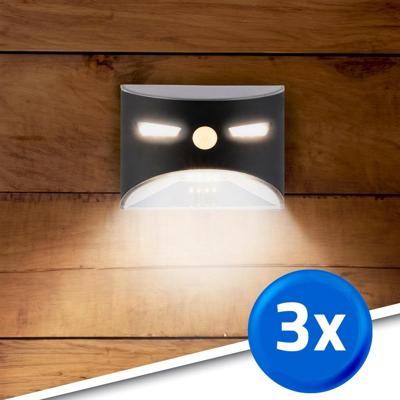 Solar wandlamp gaze op zonne-energie - voordeelset 3 stuks