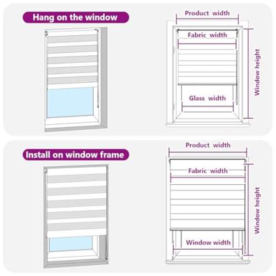 VidaXL Zebra rolgordijn 145x100 cm stofbreedte 140,9 cm zwart VidaXL Zebra rolgordijn 145x100 cm stofbreedte 140,9 cm zwart