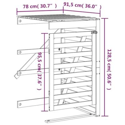 VidaXL Containerberging verlengstuk massief grenenhout zwart