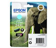 Epson Elephant Singlepack Light Cyan 24XL Claria Photo HD Ink