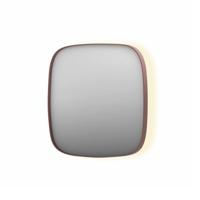 Spiegel INK SP30 60x4x60 cm incl. Indirect LED-Verlichting Rondom en Spiegelverwarming Geborsteld Koper - thumbnail
