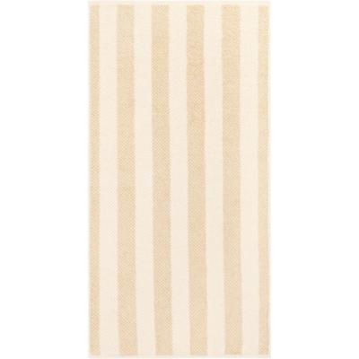 Cawö Cawo Pure Strepen Handdoek 50/100 beige
