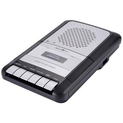 Reflexion CCR8014 Draagbare cassetterecorder met One Touch opname, AUX-IN, hoofdtelefoonaansluiting, microfoonaansluiting (23,5 x 14 x 5 cm), zwart