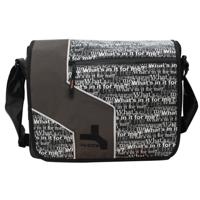 Khodi schoudertas B-Side 34 x 42 cm tarpaulin bruin/zwart - thumbnail