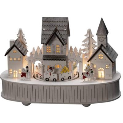 Konstsmide 3269-210 LED-silhouet Huis, Kerk Warmwit LED Wit Muziek, Timer Konstsmide 3269-210 LED-silhouet Huis, Kerk Warmwit LED Wit Muziek, Timer