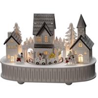 Konstsmide 3269-210 LED-silhouet Huis, Kerk Warmwit LED Wit Muziek, Timer - thumbnail