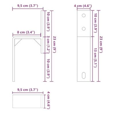 VidaXL Bypassbeugels schuurdeuren 5 st voor platte rails koolstofstaal VidaXL Bypassbeugels schuurdeuren 5 st voor platte rails koolstofstaal