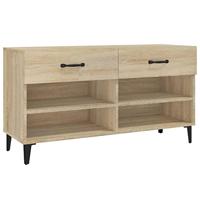 VidaXL Schoenenkast 102x35x55 cm bewerkt hout sonoma eikenkleurig - thumbnail
