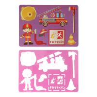 Tekensjabloon Brandweer, 27x19cm - thumbnail