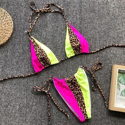 2 PC's driehoek Leopard Bikinis Neon Sexy Swimwear String push-up Bikini Set Size:L(Green) 2 PC's driehoek Leopard Bikinis Neon Sexy Swimwear String push-up Bikini Set Size:L(Green)