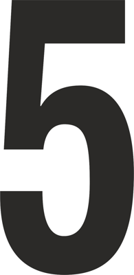 Metafranc Plakcijfer 100Mm Zwart 5 - WU0510780