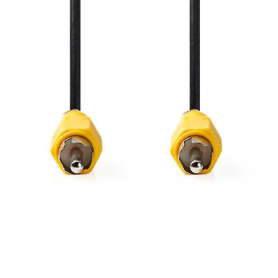 Nedis Composiet Videokabel | RCA Male | RCA Male | Vernikkeld | 480p | 5.00 m | Rond | PVC | Zwart | Label - CVGL24100BK50