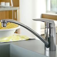 Grohe Eurodisc Keukenkraan Met Draaibare Lage Uitloop Chroom - thumbnail