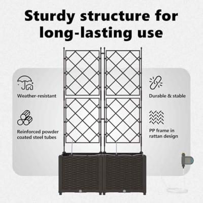 Tuin Bloempot 2 pcs Bruin Staal