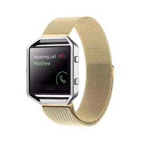 By Qubix - Milanese Compatible met Fitbit Blaze horloge band alleen voor Compatible met Fitbit Blaze - Goudkleurig - Compatible fitbit bandje - thumbnail