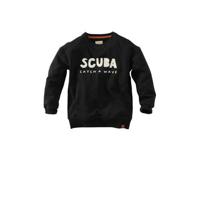 Z8 sweater Andrez met tekst zwart/wit - thumbnail