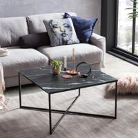 Artistiq Salontafel 'Chloè', 80cm, Marmerlook, kleur Zwart - thumbnail