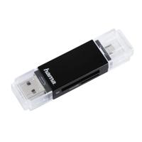 Hama USB-2.0-OTG-kaartlezer Basic SD/microSD Zwart - thumbnail
