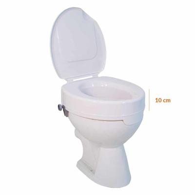 Toiletverhoger Ticco 2G 10 cm met Deksel | Drive | WC verhoger | WC verhoging | Met klemmen | Wit | 523400000